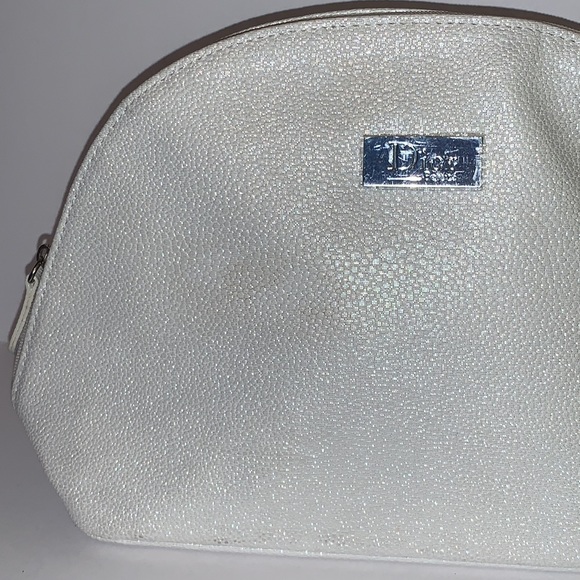 Dior Silver & White Makeup Bag Cosmetic Bag - Picture 4 of 12